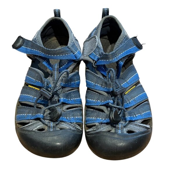 Keen Newport H2 Kids Sandals Size 2 US Blue/Gray Waterproof Hiking Shoes With Ad - Picture 1 of 6